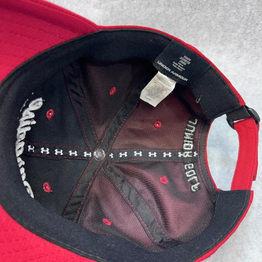 Paradise Valley Youth Red Under Armour Hat Junior Golf Adjustable OSFA